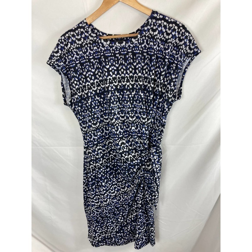 Nicole Miller Animal Print Side Tie Dress Size Large